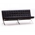Barcelona Style Loveseat Two Seaters Sofa in Premium grade Full Grain Leather