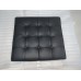 Black Barcelona Ottoman Cushion In Full Grain Leather
