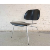 Eames Style LCM Plywood Dining Chair In Black Color Ash