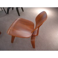 Eames Style LCW Plywood Dining Chair In White Color Ash